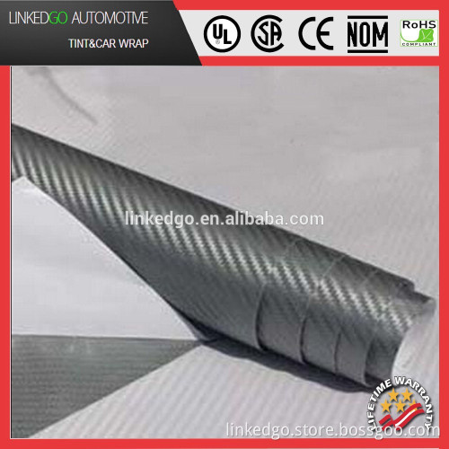 Most Popular Car vinyl sticker used car cover 1.52*30M Gray 3D carbon fiber